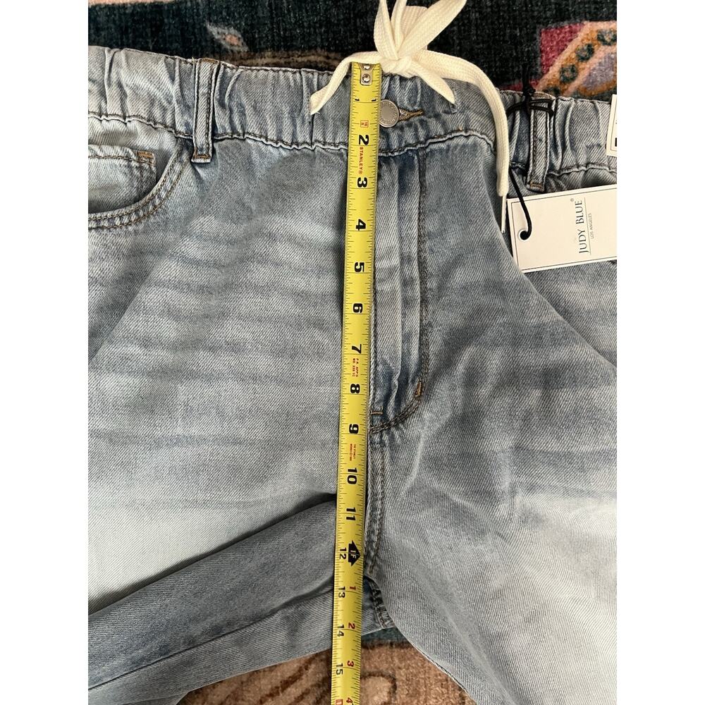 JUDY BLUE Light Palazzo Fit High Waist Featherweight Drawstring Jeans 14W NWT - Picture 15 of 16